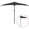 Image de Vidaxl Balcon Parasol halb mit Aluminiumpol 300x155 cm Anthrazit