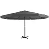 Image de Parasol Avec Mât En Aluminium 500 Cm Anthracite