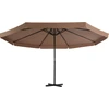 Image de vidaXL Parasol avec mât en aluminium 500 cm Taupe