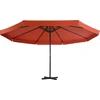 Image de vidaXL Parasol mât aluminium 500 cm rouge terre cuite
