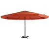 Image de Vidaxl - Parasol D'Extérieur Avec Mât En Aluminium 500 Cm Terre Cuite