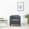 Image de Fauteuil Gris Tissu Vidaxl