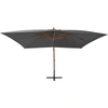 Image de vidaXL Parapluie avec mât en bois 400x300 cm Anthracite