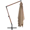 Image de vidaXL Parapluie avec mât en bois 400x300 cm Taupe