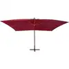 Image de vidaXL Parapluie avec mât en bois 400x300 cm rouge bordeaux