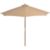 Image de vidaXL Parasol avec mât en bois 300 cm Taupe
