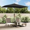 Image de Parasol Avec Mât En Métal 300 X 200 Cm Anthracite