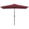 Image de vidaXL Parasol avec mât métallique 300x200 cm rouge bordeaux