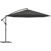 Image de vidaXL Parapluie avec mât en aluminium 350 cm Anthracite