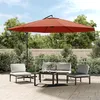 Image de Vidaxl - Parasol En Porte-à-faux Avec Mât Aluminium 350 Cm Terre Cuite