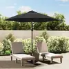 Image de Vidaxl - Parasol D'Extérieur Avec Led Et Mât En Acier 300 Cm Anthracite