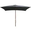 Image de Vidaxl - Parasol D'Extérieur Avec Mât En Bois 200 X 300 Cm Anthracite