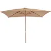 Image de vidaXL Parasol avec mât en bois 200x300 cm Taupe