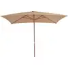 Image de Vidaxl Outdoor Parasol With Wooden Pole 200x300 Cm Taupe