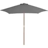 Image de Vidaxl - Parasol D'Extérieur Avec Mât En Bois 270 Cm Anthracite