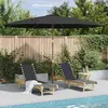 Image de vidaXL Parasol avec mât en bois 350 cm Anthracite