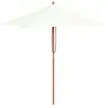 Image de Parasol Avec Mât En Bois 150 X 200 Cm Sable