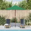 Image de Vidaxl - Parasol Avec Mât En Bois 150 X 200 Cm Vert