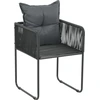 Image de vidaXL Chaises de jardin 2 pcs. avec coussins Poly rotin noir