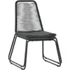Image de vidaXL Chaises de jardin 2 pcs. Poly rotin noir