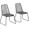 Image de Vidaxl - Chaises D'Extérieur Lot De 2 Résine Tressée Noir