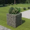 Image de Vidaxl - Lit Surélevé À Gabion Acier Galvanisé 90x90x100 Cm