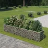 Image de Vidaxl   Lit Surélevé Gabion Acier Galvanisé 270x50x50 Cm   Capacité De Charge 1400 Kg/m³   Pour Parterre De Fleurs Et Plantes