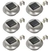Image de Lampe Solaire À Led Ronde D'Extérieur 6 Pcs 12 Cm Blanc Vidaxl