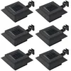 Image de Lampe Solaire À Led Carrée D'Extérieur 6 Pcs 12 Cm Noir Vidaxl