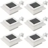 Image de Lampe Solaire À Led Carrée D'Extérieur 6 Pcs 12 Cm Blanc Vidaxl