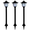 Image de Lampe Solaire À Led D'Extérieur 3 Pcs Noir Vidaxl