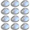 Image de Lampe Solaire Murale À Led D'Extérieur 12 Pcs Rond Argenté Vidaxl