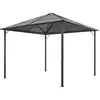 Image de Vidaxl - Tonnelle Avec Toit Aluminium 3x3 M Noir