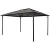 Image de Vidaxl - Tonnelle Avec Toit Aluminium 4x3x2,6 M Noir