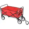 Image de vidaXL Chariot à main pliable Acier Rouge