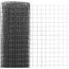 Image de vidaXL Clôture en fil de fer acier avec revêtement PVC 10x0,5 m Gris