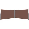 Image de vidaXL Marquise latérale extensible 160×600 cm Marron