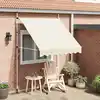 Image de vidaXL Store rétractable manuel 200 cm blanc crème