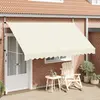 Image de vidaXL Store rétractable manuel 350 cm blanc crème