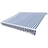 Image de vidaXL Toile de store bleu & blanc 350x250 cm