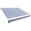 Image de Vidaxl   Tissu De Remplacement Pour Auvent 500x300 Cm   Polyester Résistant Aux Uv   Protection Solaire Pour Patio Et Terrasse   Couleur Bleu Et Blanc