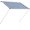 Image de Auvent Rétractable 150x150 Cm Bleu Et Blanc Vidaxl