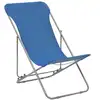 Image de vidaXL Chaises de plage pliantes 2 pcs. acier et tissu Oxford bleu