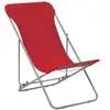 Image de vidaXL Chaises de plage pliantes 2 pcs. acier et tissu Oxford rouge