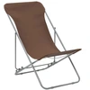 Image de vidaXL Chaises de plage pliantes 2 pcs. acier et tissu Oxford brun