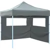 Image de Tente De Réception Escamotable Avec 2 Parois 3x3 M Anthracite
