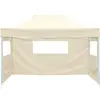 Image de vidaXL Tente pliante avec 3 éléments latéraux 3x4,5 m Crème