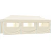 Image de vidaXL Tente de réception pliante Pop-Up avec 8 parois latérales 870x291x315 cm Crème