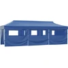 Image de vidaXL Tente de réception pliante Pop-Up avec 8 parois latérales 870x291x315 cm bleu