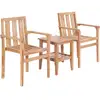 Image de Ensemble De Bistro De Jardin 3 Pcs Teck Solide Vidaxl